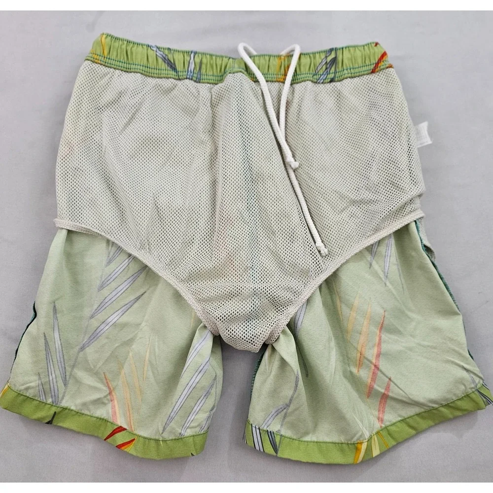 Tommy Bahama Relax trunks swimwear mens S Small pockets green floral